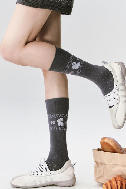 Little Rabbit Knitted Socks