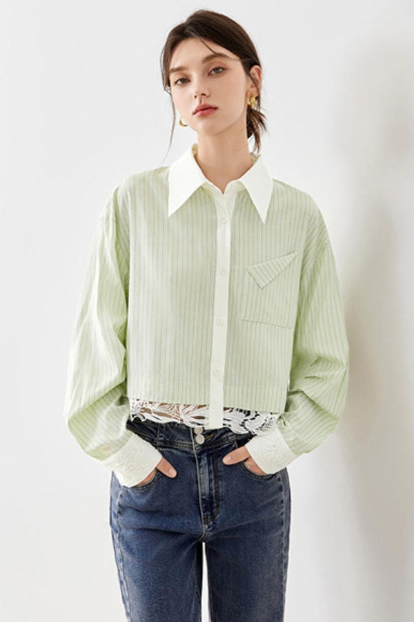 Elegant Patchwork Shirt