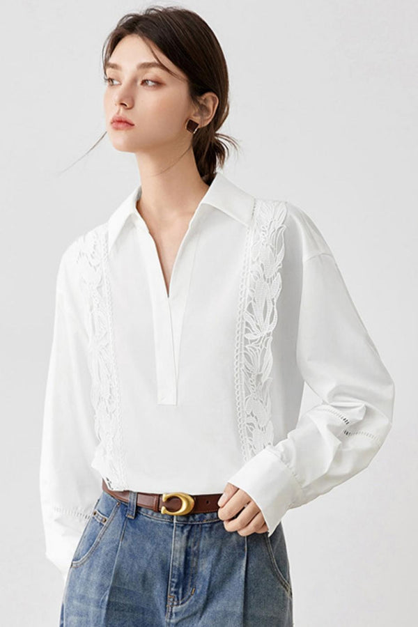 Embroidered White Shirt