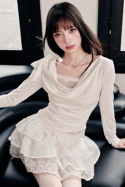 Pure Lace Knit Top Set-Up