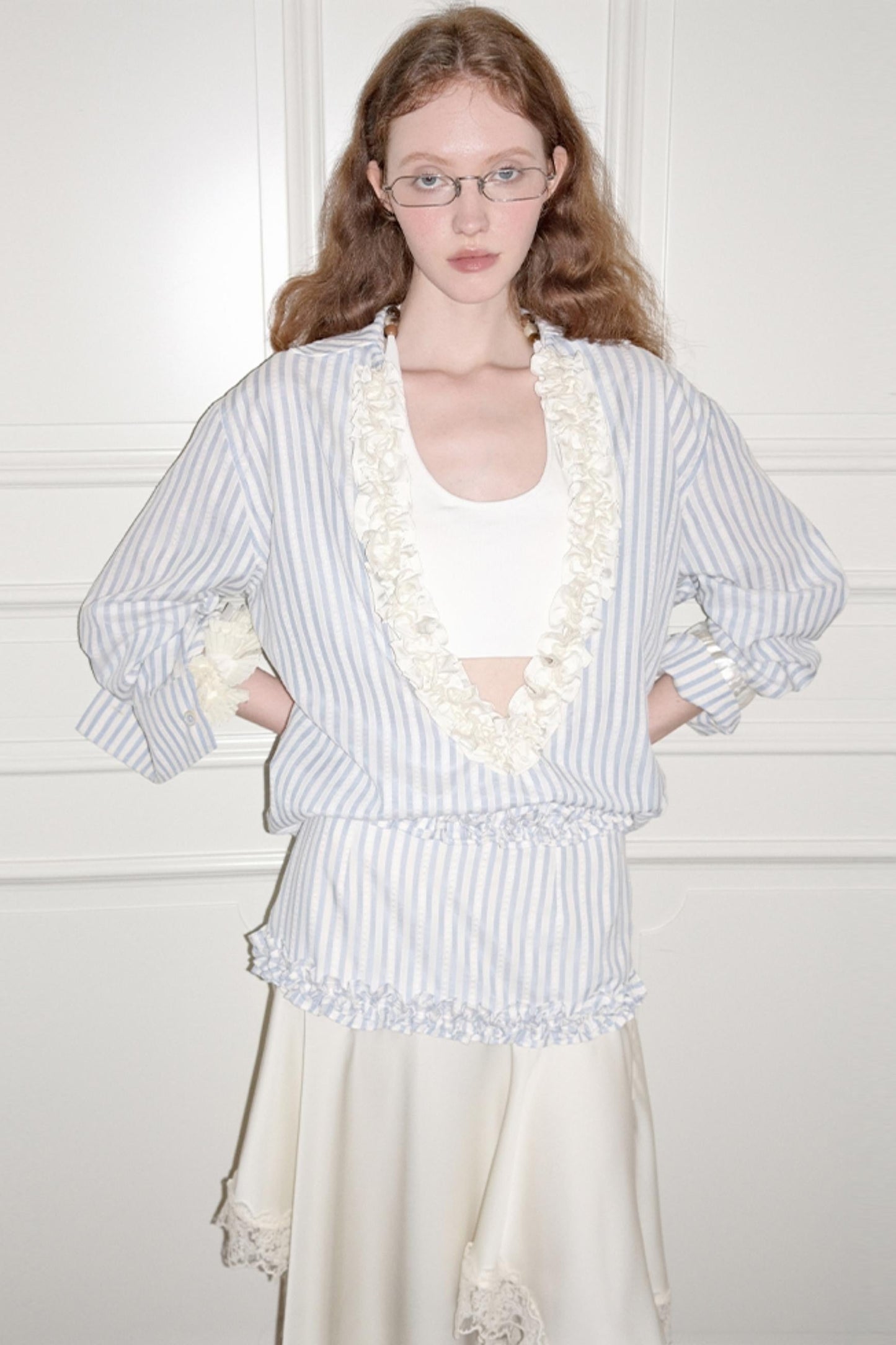 Wandering Blue Striped Blouse