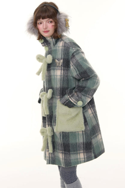 Retro Plaid Woolen Coat