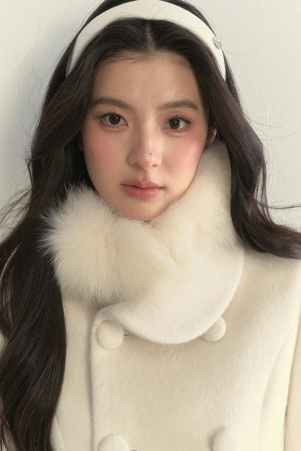 Gentle Lady Double-Breasted Mid-Length Coat Set