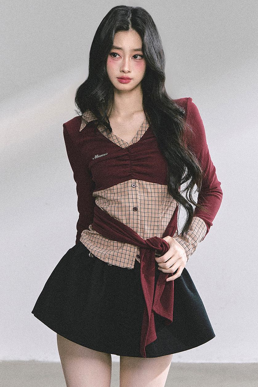 Sweet Strawberry V-Neck Top