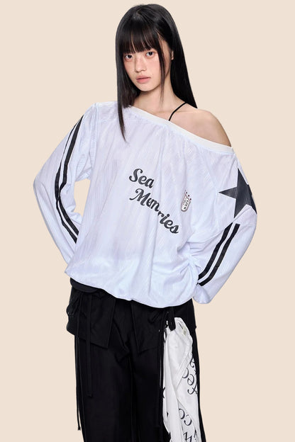 Retro Off-Shoulder Summer Top