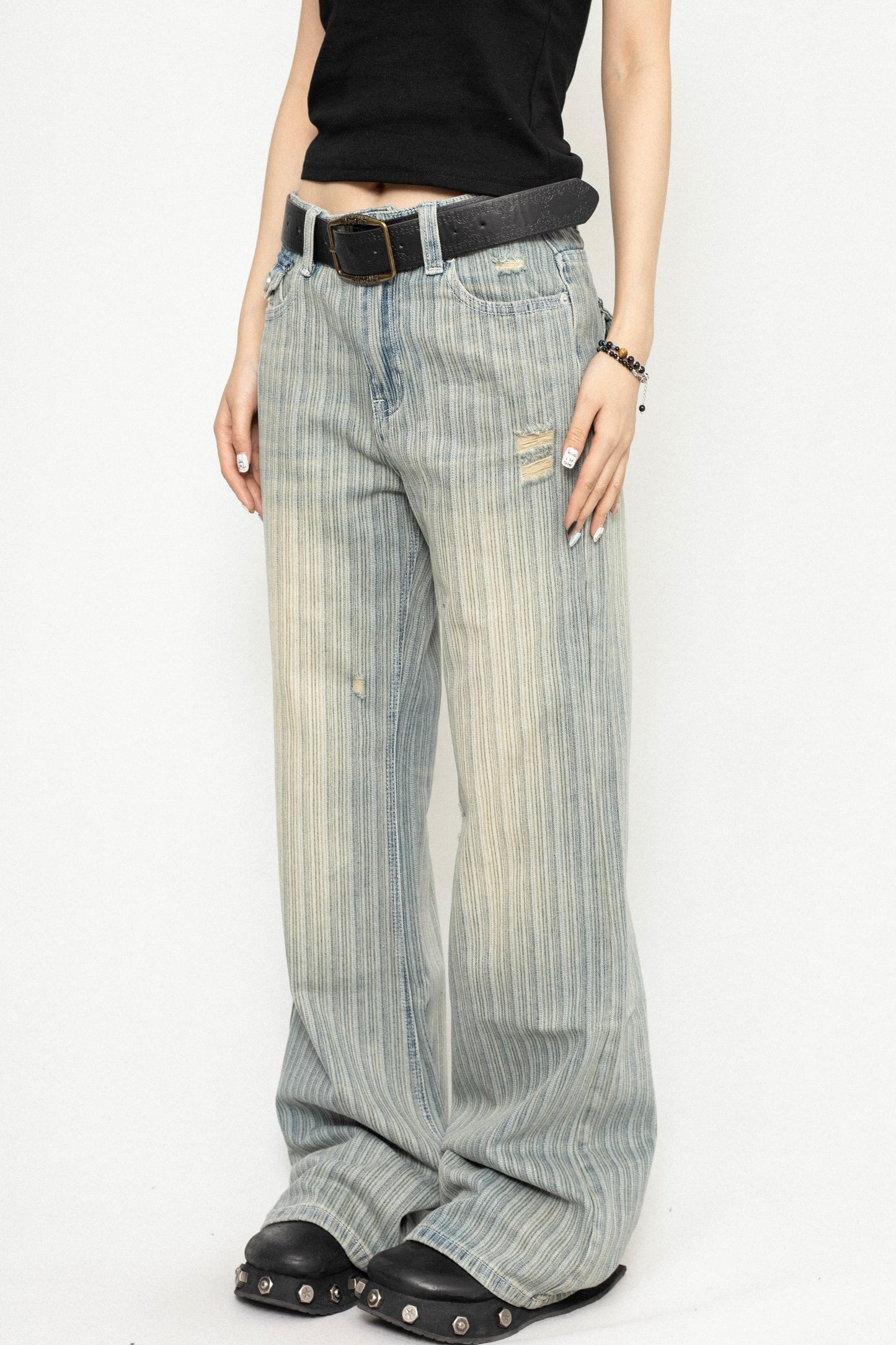 Vintage Tree Print Skinny Jeans