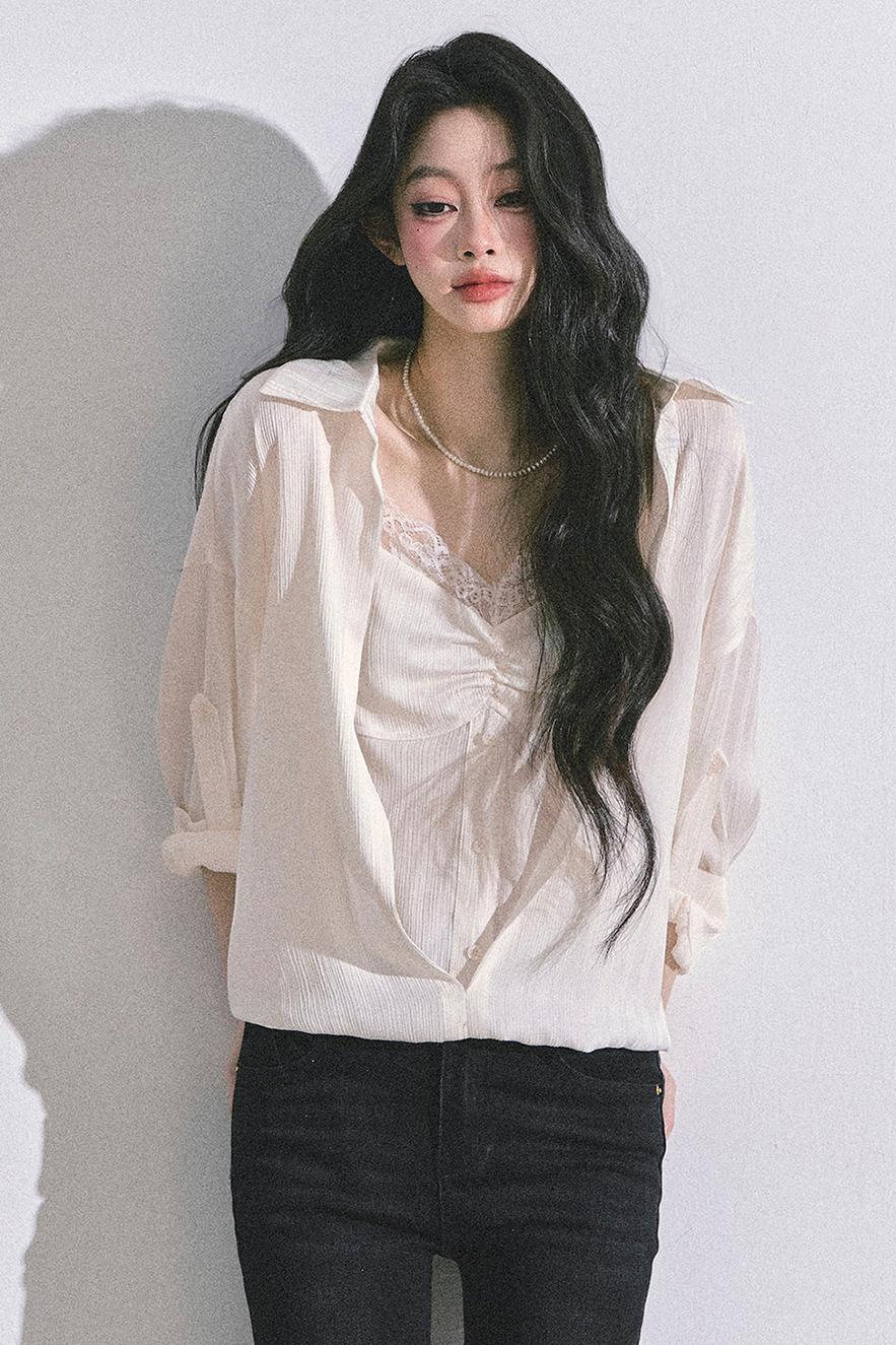 French Lace Womens Top