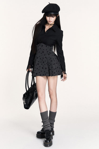 Rose Island High Waist Pleated Skirt