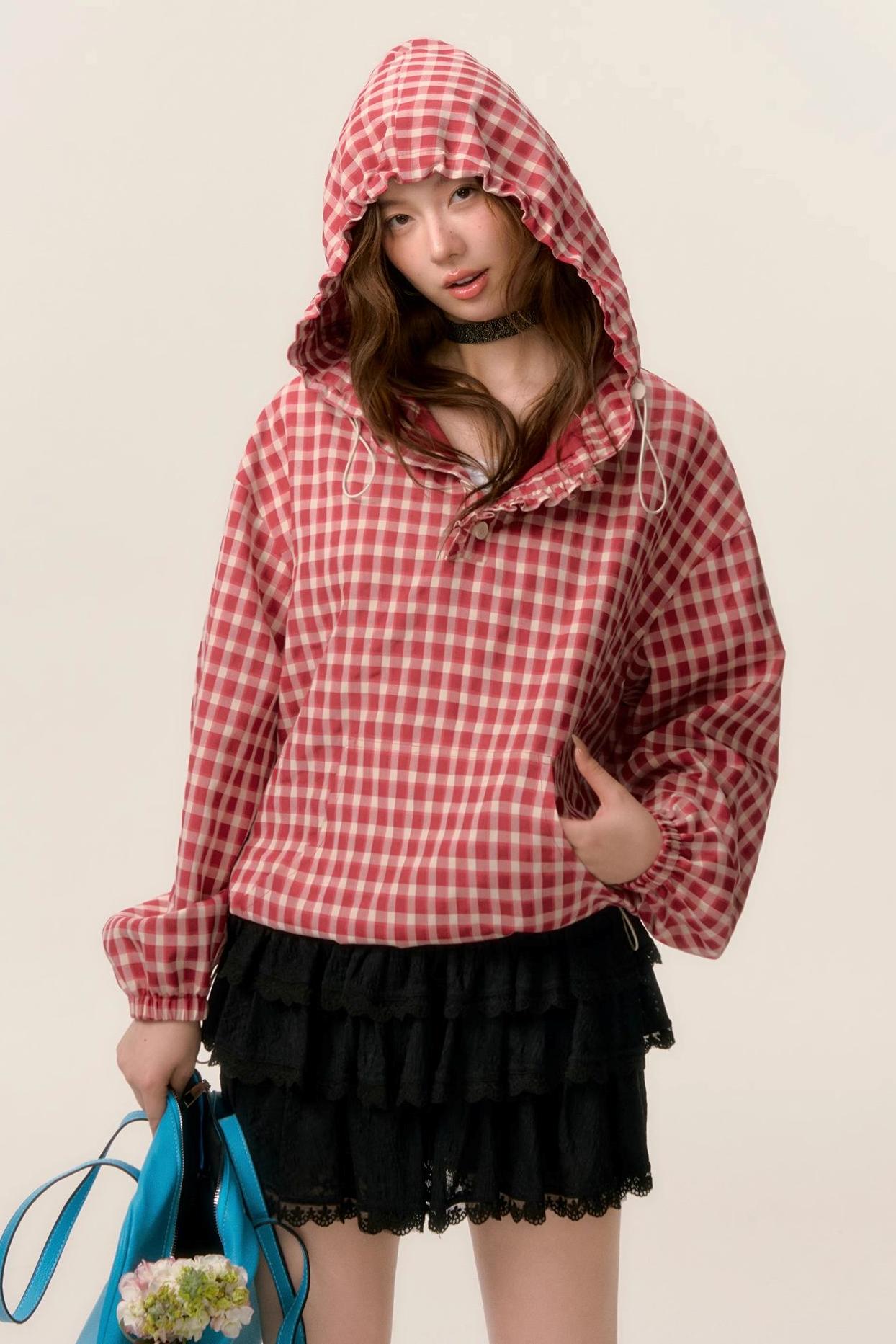 Spring Plaid Hoodie