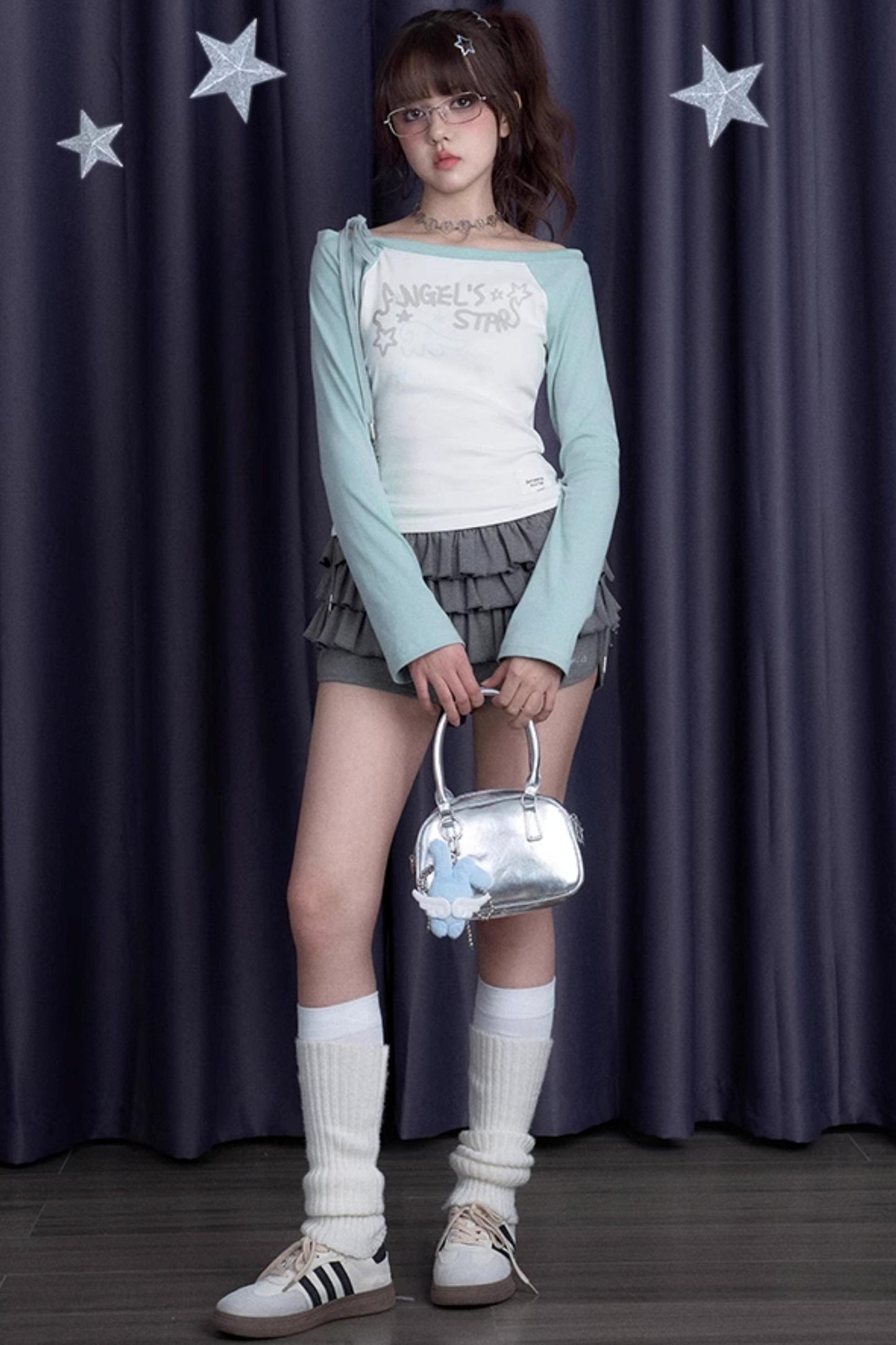 Dew Green Shoulder Band T-Shirt