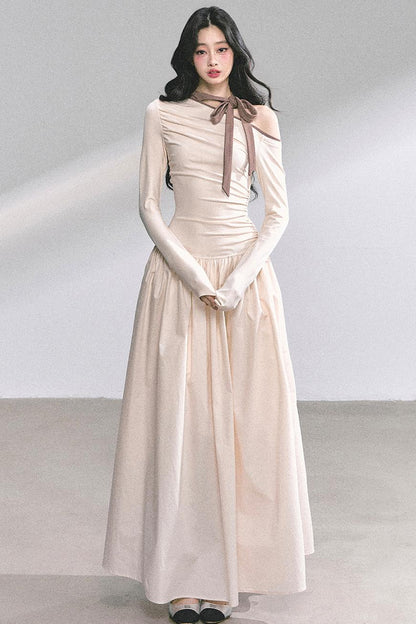 Autumn Waist Slimming Long Dress