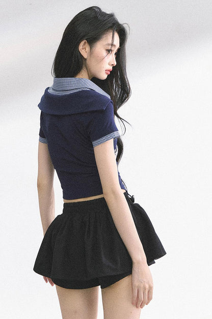 Autumn Nautical Plaid Polo Shirt