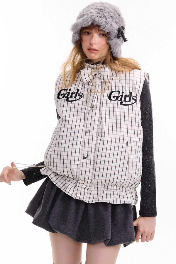 Autumn Embroidery Plaid Cotton Jacket