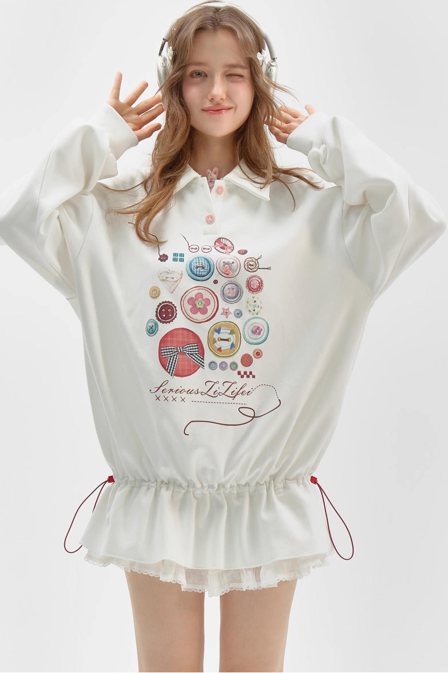 Vintage Buttoned Polo Dress