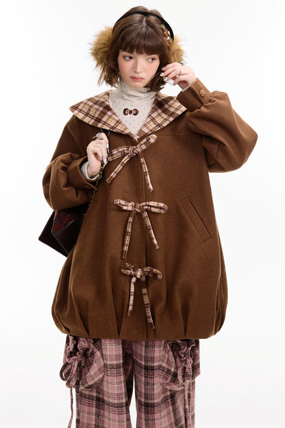 Autumn Doll Brown Woolen Coat