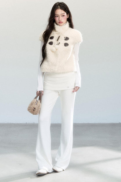 White Lace Bootcut Pants