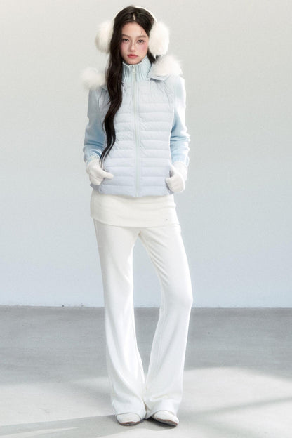 White Lace Bootcut Pants