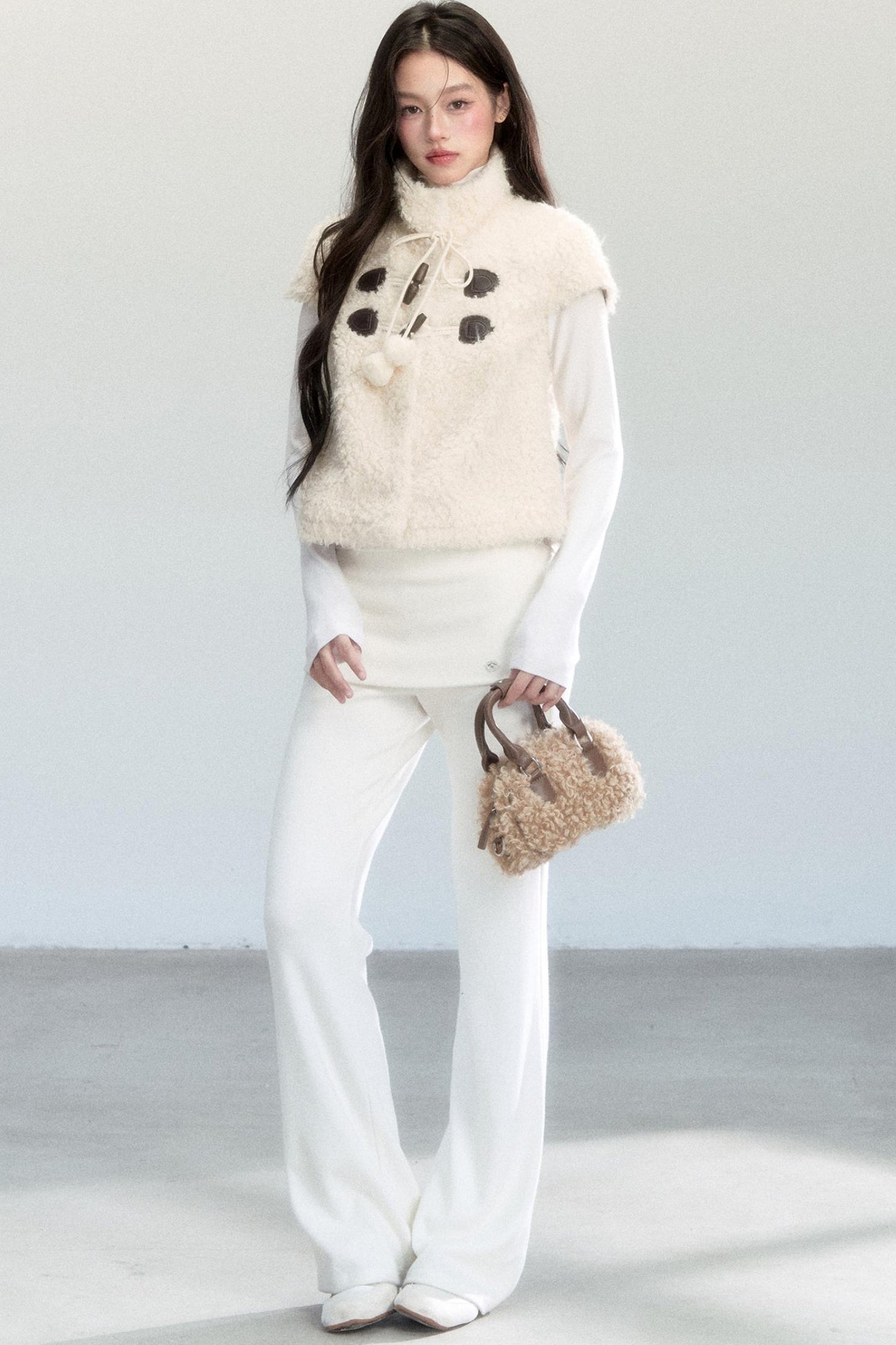 White Lace Bootcut Pants