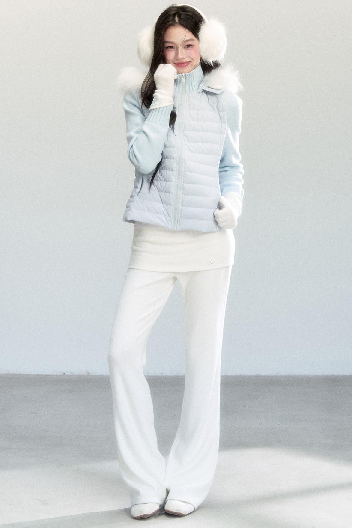 White Lace Bootcut Pants