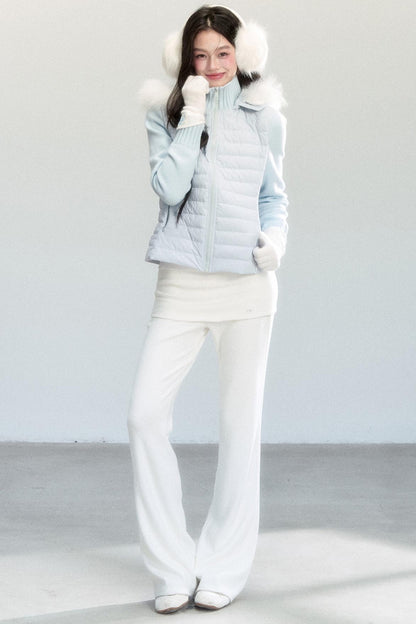 White Lace Bootcut Pants