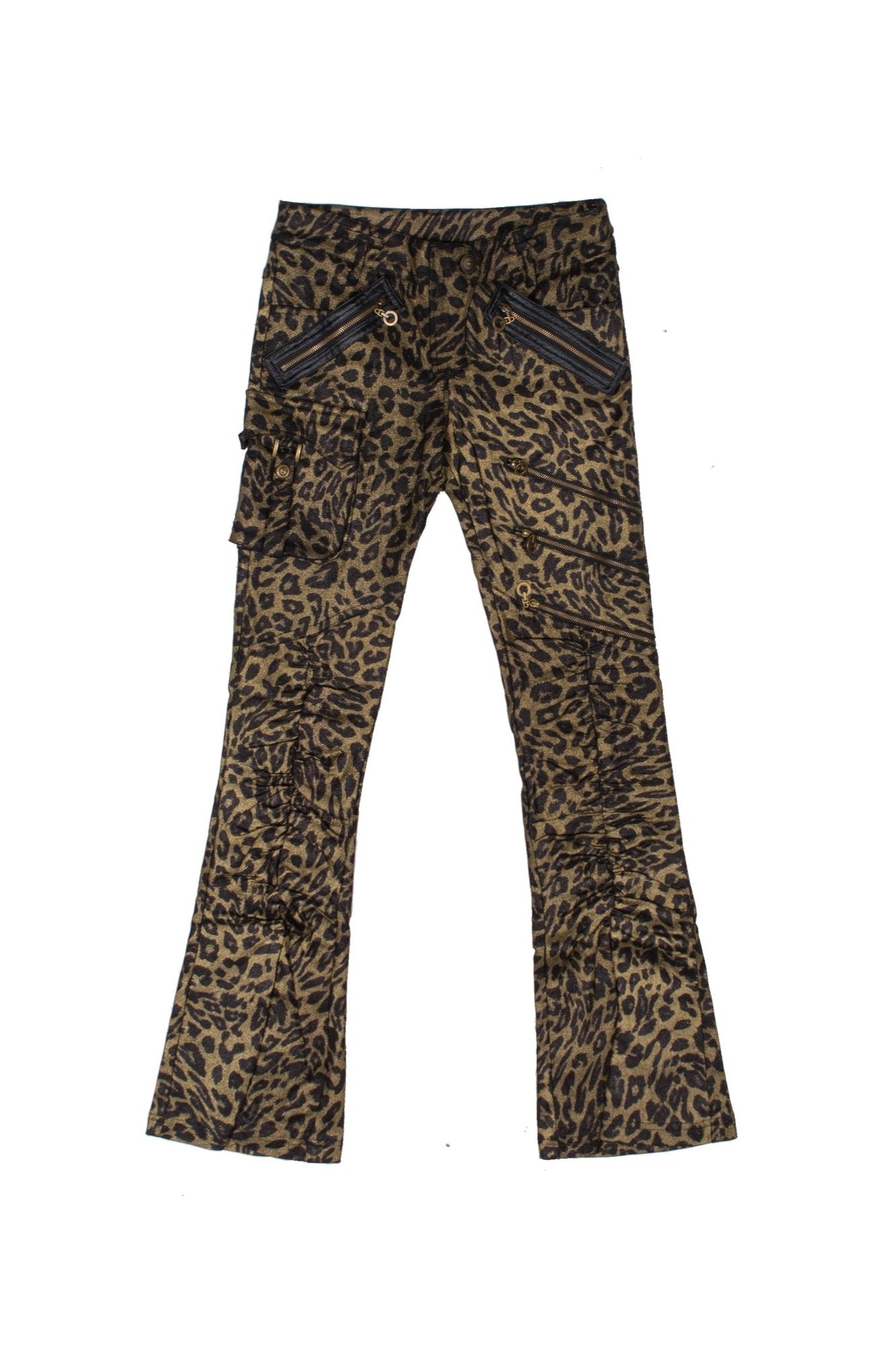 Low-Rise Leopard Print Trousers