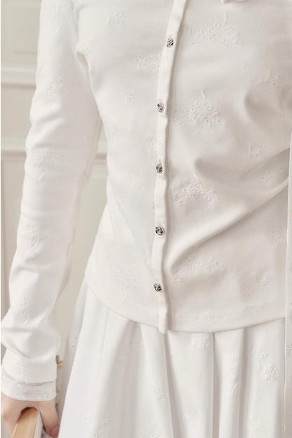 Luxury Moonlight Lace One-Shoulder Top Embroidered Skirt Set-Up