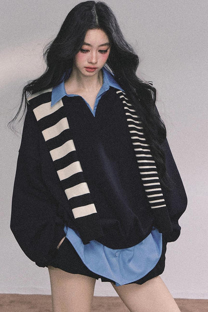 Gaozhi American Oversize Sweatshirt Set-Up