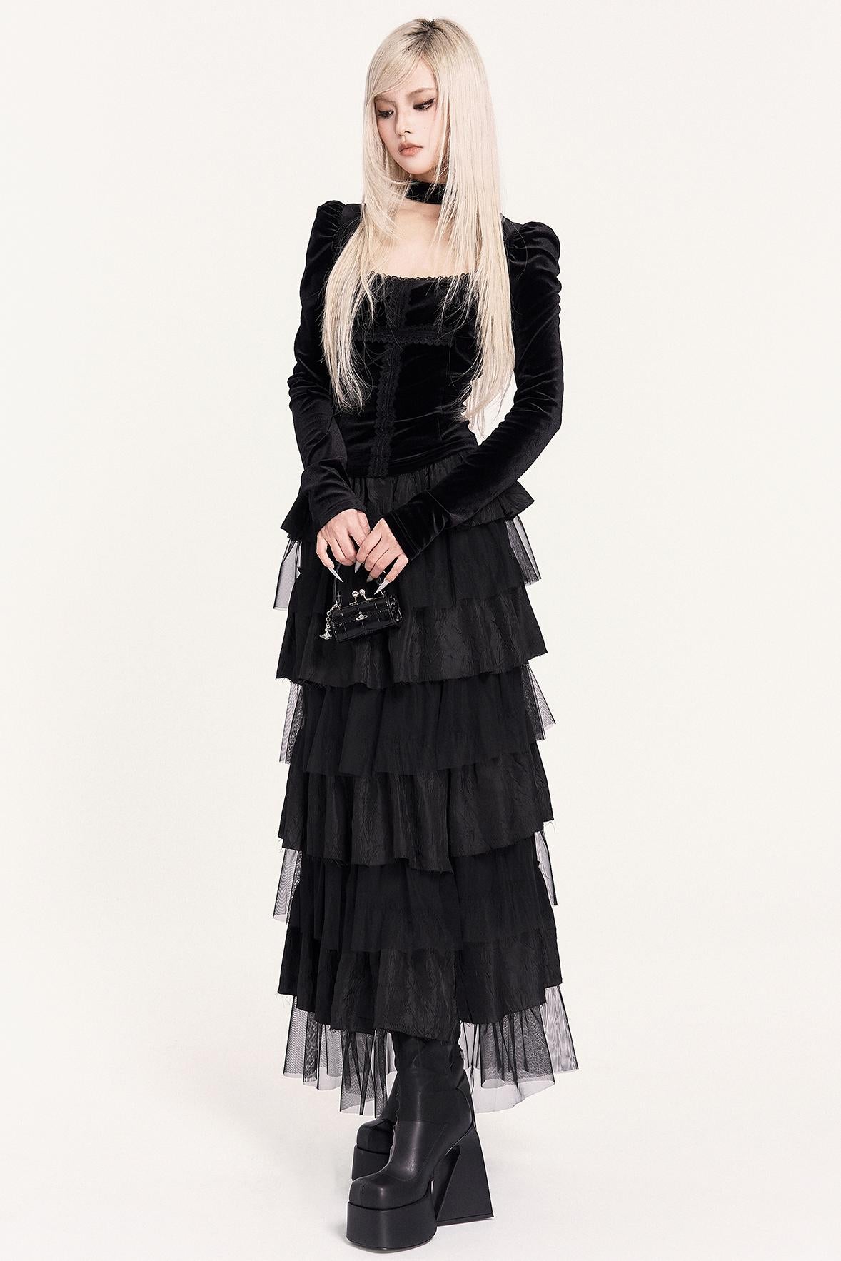 Chasing Light Mesh Cake Skirt