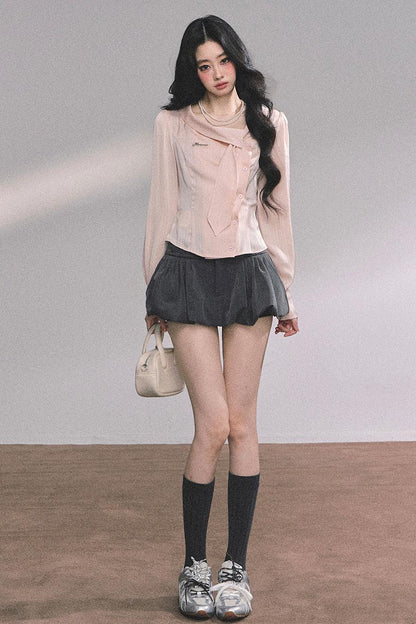 Autumn Sweet French Striped Shirt