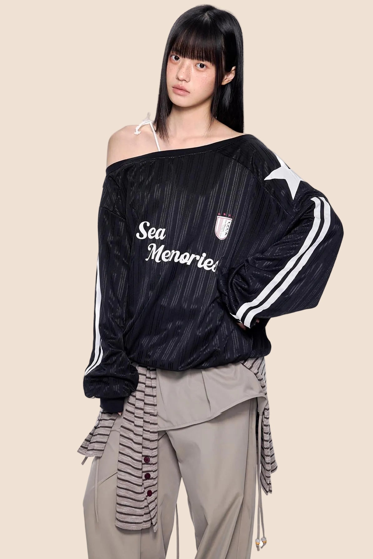 Retro Off-Shoulder Summer Top