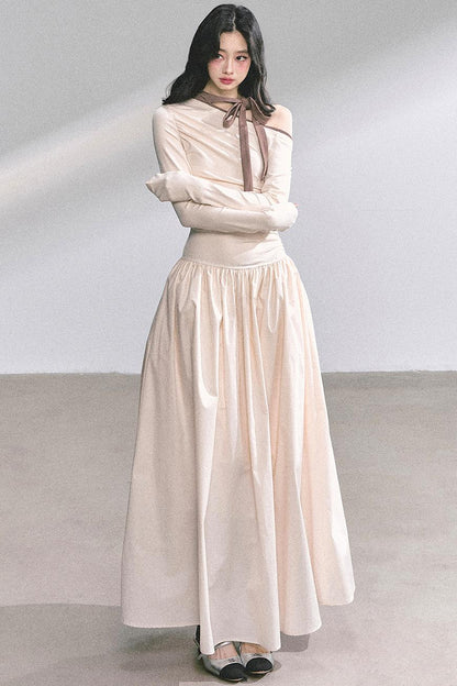 Autumn Waist Slimming Long Dress