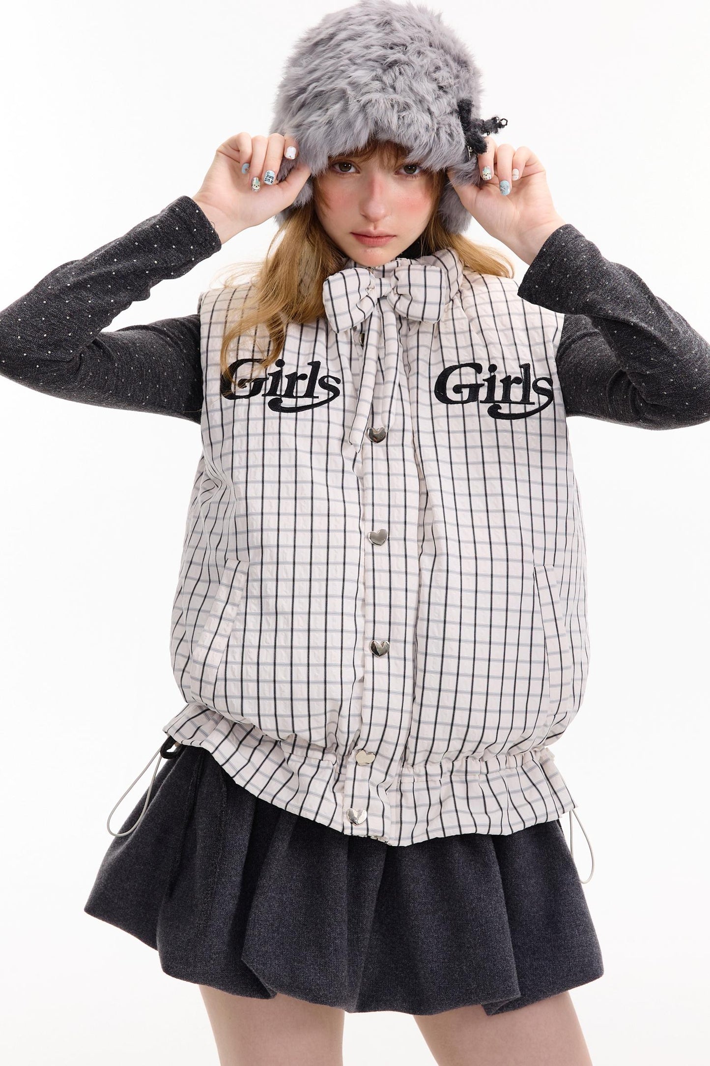 Autumn Embroidery Plaid Cotton Jacket