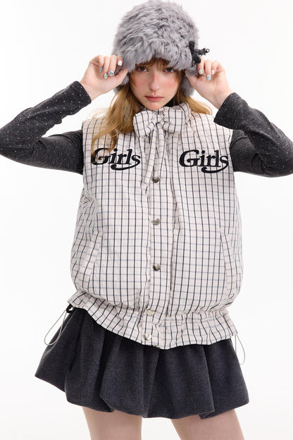 Autumn Embroidery Plaid Cotton Jacket