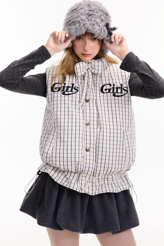 Autumn Embroidery Plaid Cotton Jacket