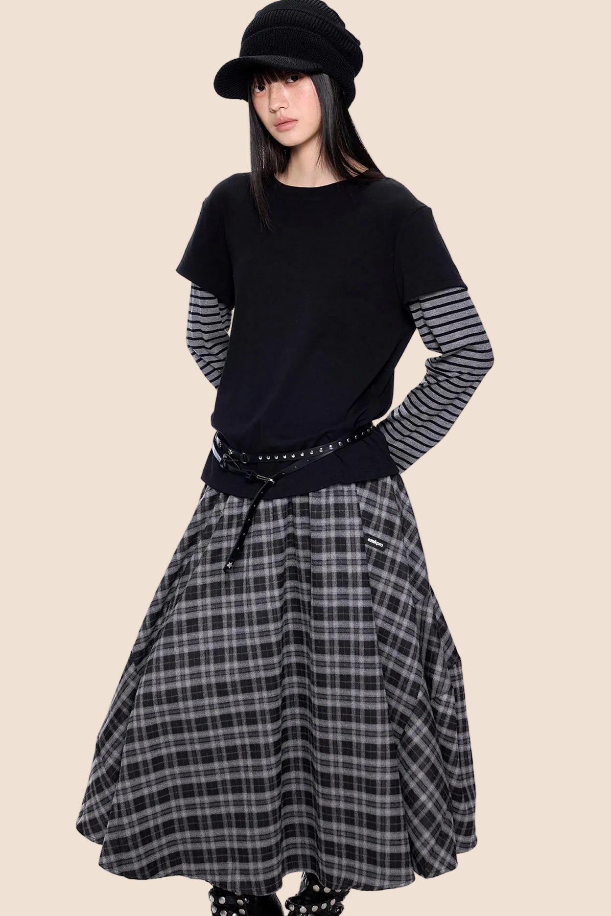 Striped Patchwork Retro Top