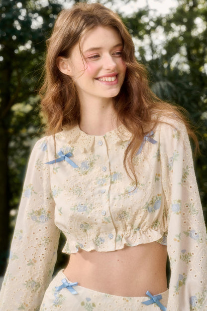 Sea Of Glass Cotton Skirt Set-Up