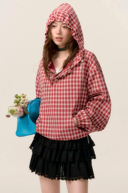 Spring Plaid Hoodie