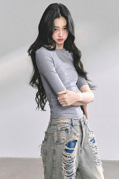 Autumn Butterfly Lace T-shirt