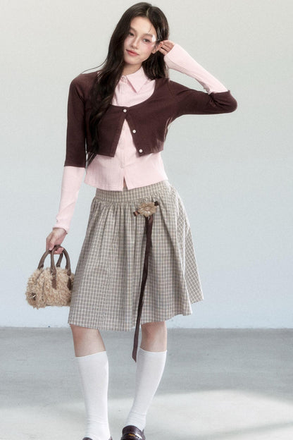 Butterfly Dream Cotton Knitwear Skirt Set-Up