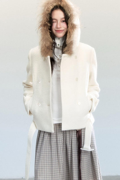 Beige Tweed Coat