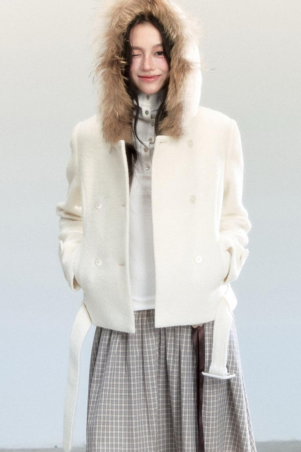 Beige Tweed Coat