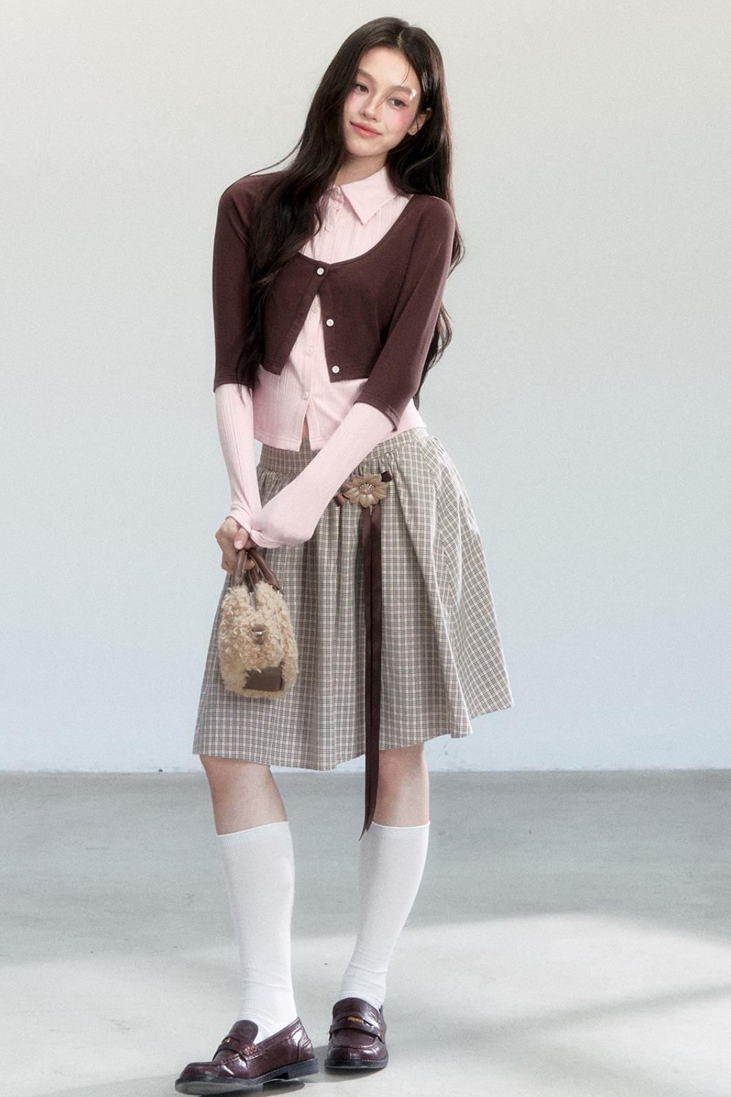 Butterfly Dream Cotton Knitwear Skirt Set-Up