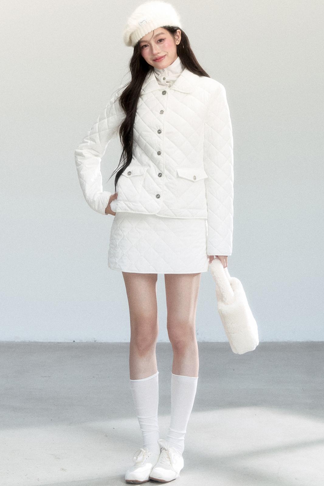 Classic Diamond Plaid Cotton Suit Coat Set-Up