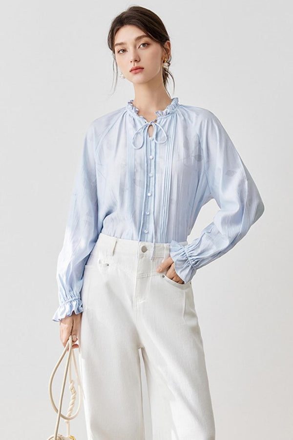 French Bud Collar Blouse Shirt