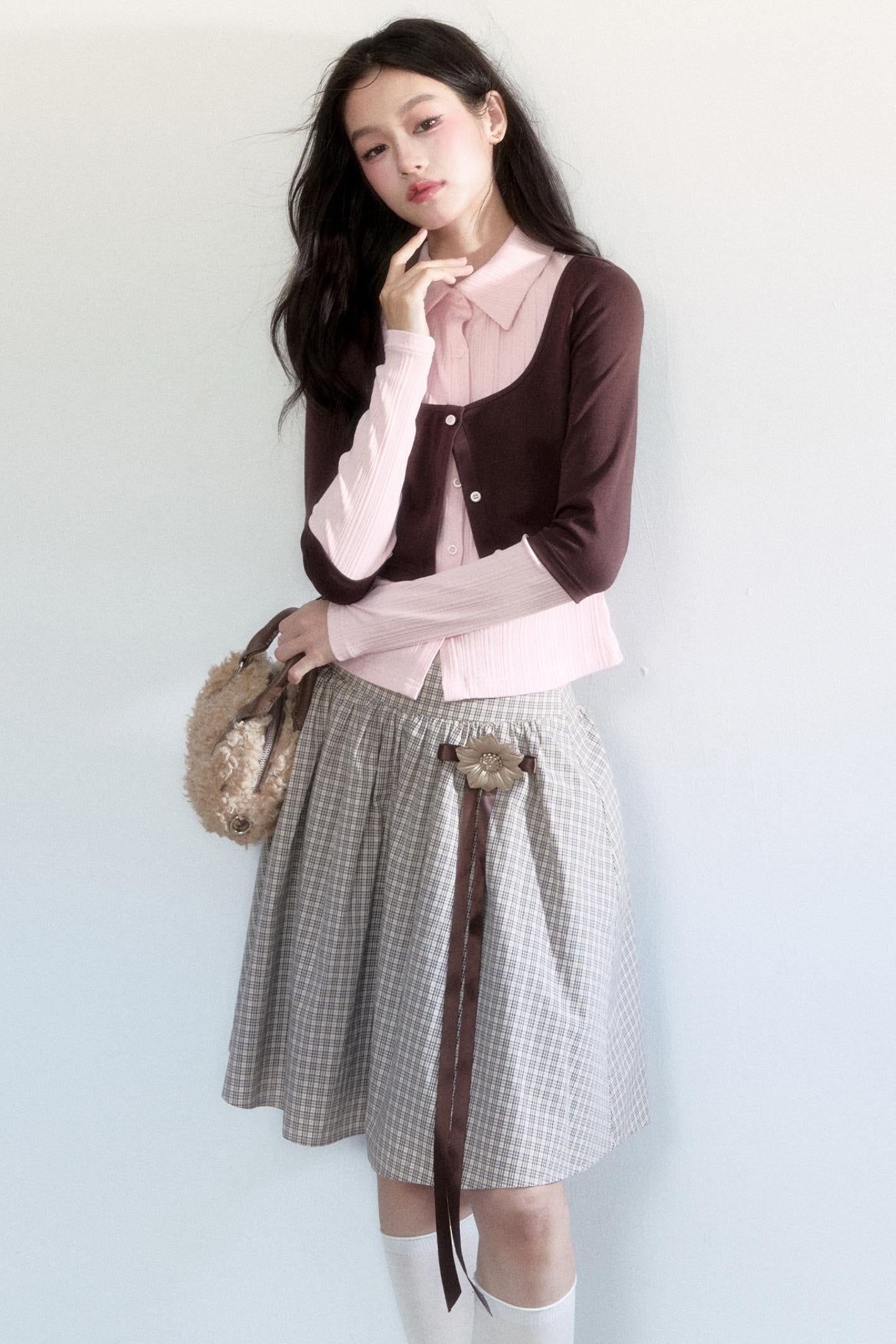 Butterfly Dream Cotton Knitwear Skirt Set-Up