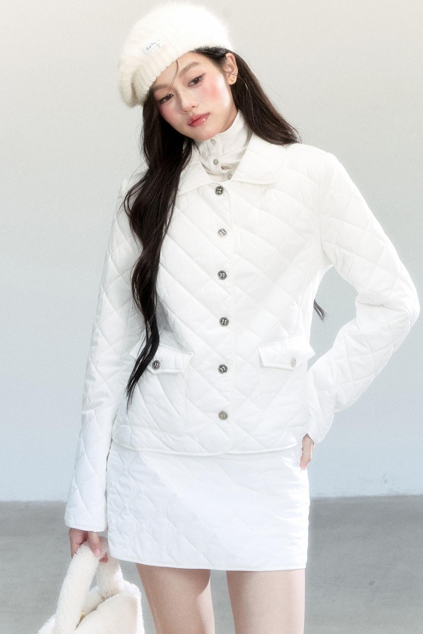 Classic Diamond Plaid Cotton Suit Coat Set-Up