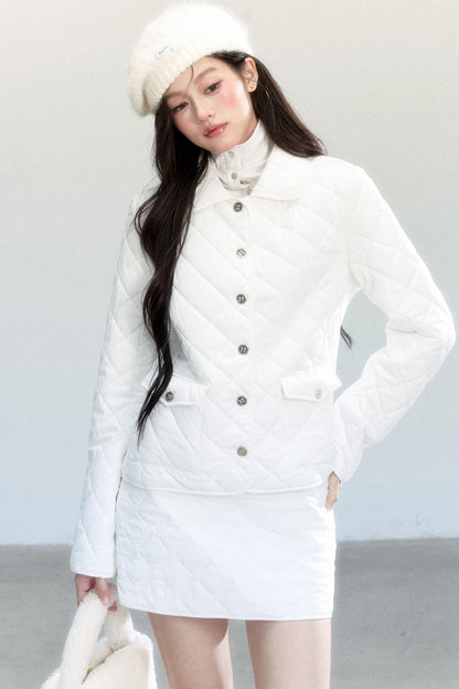 Classic Diamond Plaid Cotton Suit Coat Set-Up