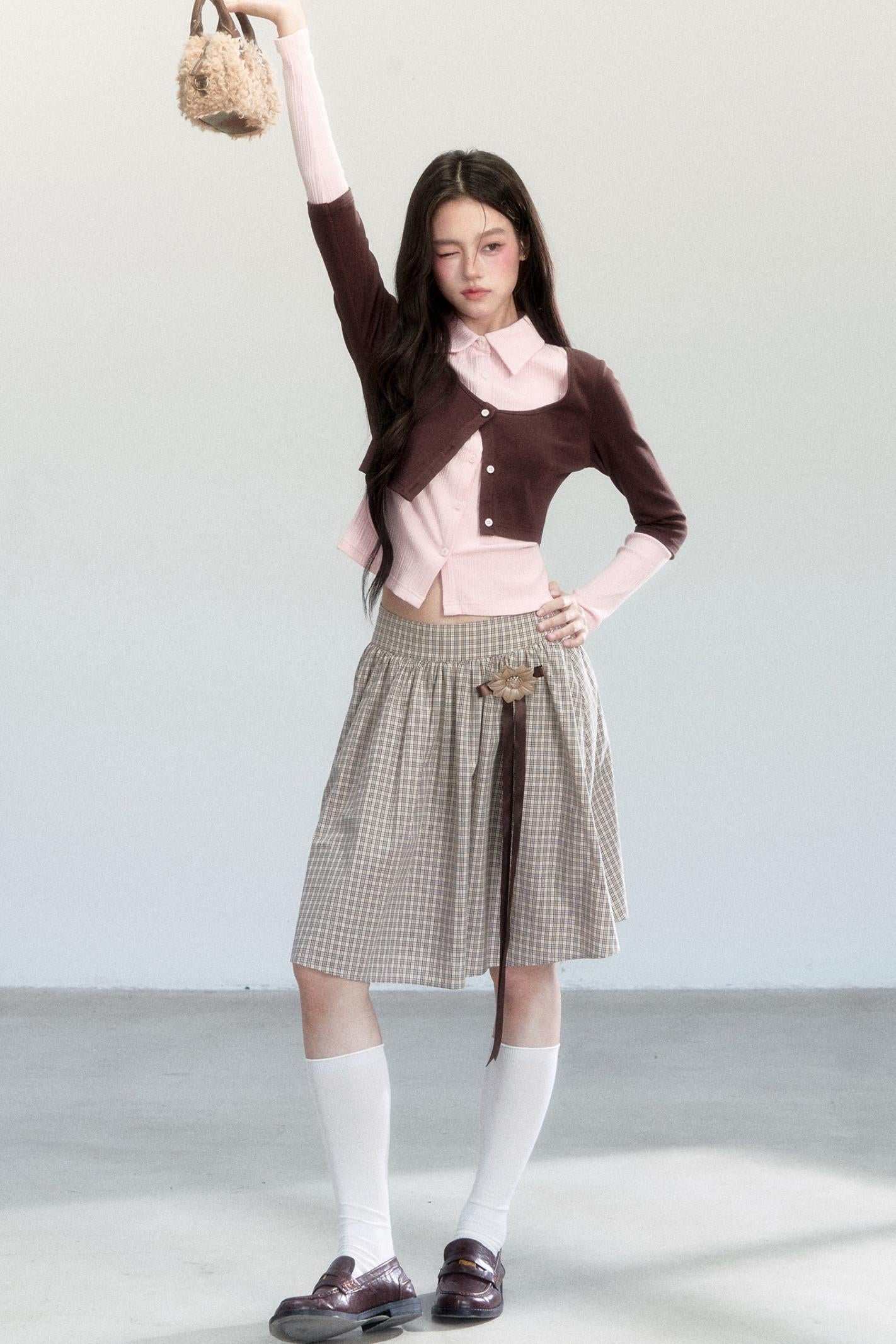 Butterfly Dream Cotton Knitwear Skirt Set-Up