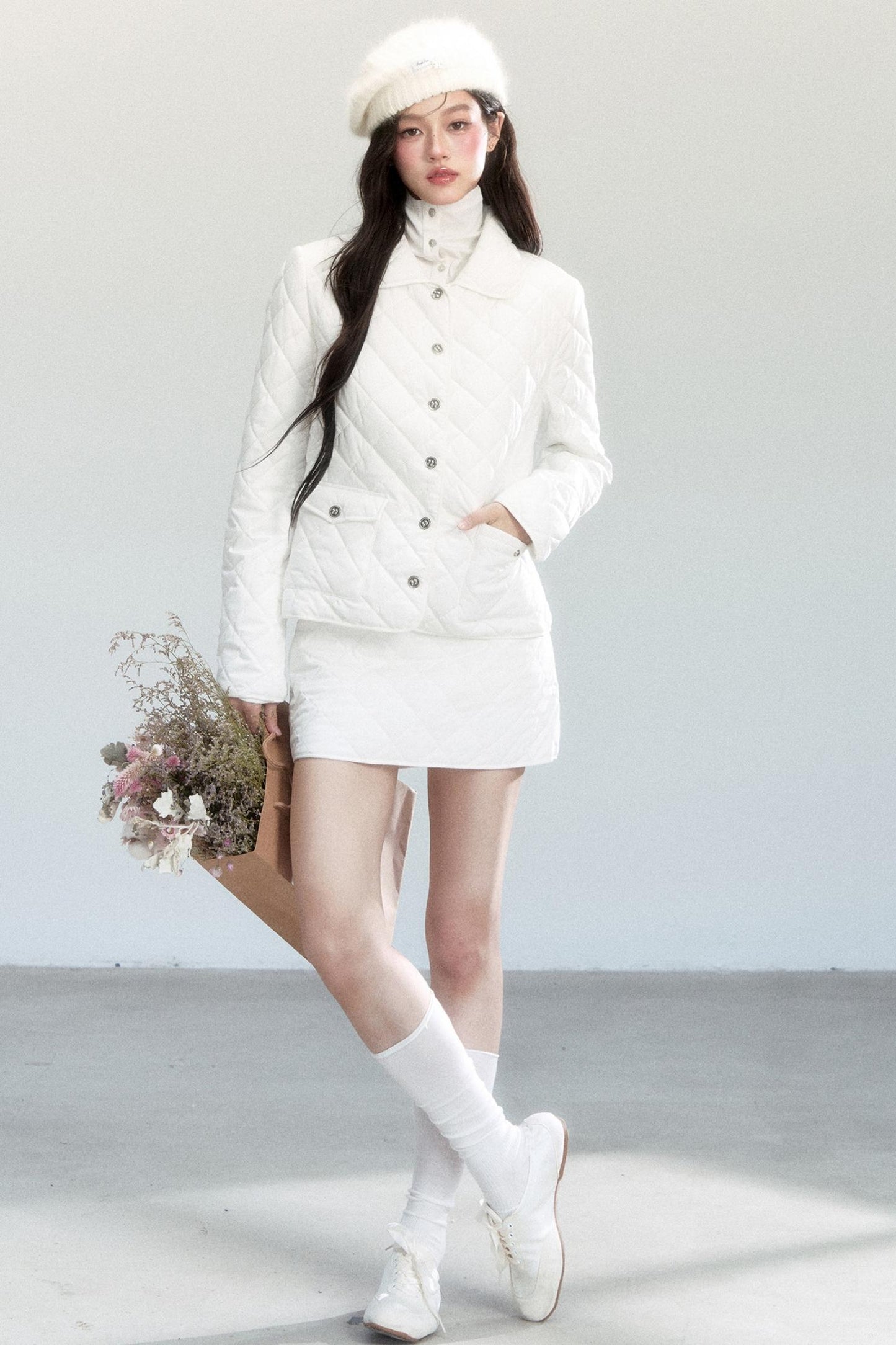 Classic Diamond Plaid Cotton Suit Coat Set-Up