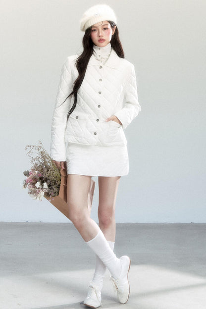 Classic Diamond Plaid Cotton Suit Coat Set-Up